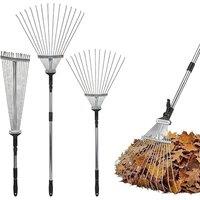 SPETLEK 25 Tine Extendable Garden Rake Adjustable in Silver | Size: 100g