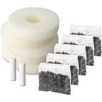FLAVORA 5Pcs Fish Tank Filter Refill Service Kit in White | Size: 120 cm