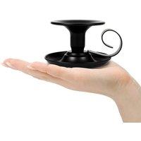 FLAVORA Black Iron Decorative Candlestick Candle Holder | Size: 0.6m2