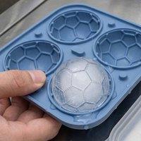 FLAVORA Blue Football Ice Cube Mold 3D Football Silicone | Size: 0.6m2