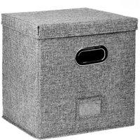 FLAVORA Grey Vinyl Record Storage Box | Size: 500mm