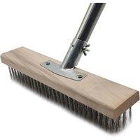 FLAVORA Wire Broom Head Metal Bristle Brush in Brown | Size: 0.6m2