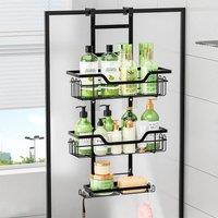 EONLION 3 Tier Hanging Shower Caddy Storage in Black