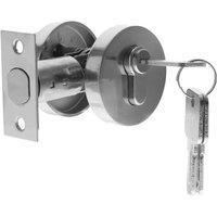 NESTLUNE Single Deadbolt Door Lock Entry Door Keyed Cylinder in Silver | Size: 10000mm x 520mm