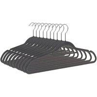 NESTLUNE 50 Pack Hangers Non Slip Heavy Duty in Black | Size: 100 cm x 15 cm