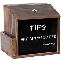 FLAVORA Multipurpose Donation Box Wooden Ballot Box in Brown | Size: 0.6m2