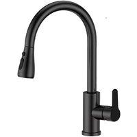 SPETLEK Kitchen Sink Mixer Taps Pull Out Spout Spray Black | Size: 10000mm x 520mm
