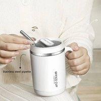 SPETLEK 500ml Insulated Coffee Mug Travel Cup Thermal Stainless White | Size: 0.6m2