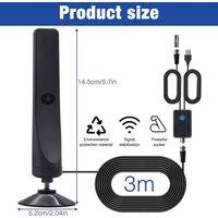 NESTLUNE TV Aerial Digital Indoor TV Antenna Support in Black