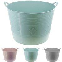 FLAVORA 40L Heavy Duty Flexi Tub Storage Basket for Home Garden in Green | Size: 0.6m2
