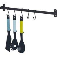 EONLION 50cm Hanging Rail Black Wall Mounted | Size: 500mm