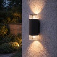 Eglo Castelnuovo Aluminium IP65 GU10 Modern Outdoor Wall Light, Black