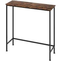 Levede Narrow Console Table Slim Entryway Hallway Display Shelf Industrial in Brown