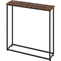 Levede Console Hall Table Slim Entryway Hallway Table Display Shelf in Brown