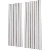 Marlow 100% Blackout Curtains for Bedroom Living Room Thermal Insulated in Natural White | Size: 117 cm width x 183 cm drop