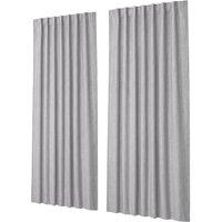 Marlow 100% Blackout Curtains for Bedroom Living Room Thermal Insulated in Grey | Size: 213 cm width x 132 cm drop