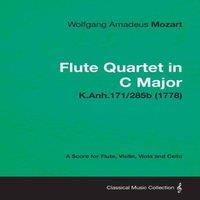 Wolfgang Amadeus Mozart Flute Quartet in C Major - A Score for Flute, Violin, Viola and