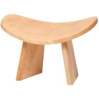 FLAVORA Wood Portable Ergonomic Wooden Meditation Bench in Natural | Size: 0-12 m