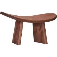 FLAVORA Walnut Portable Ergonomic Wooden Meditation Bench in Brown | Size: 0-12 m