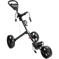 NESTLUNE Foldable Premium 3 Wheeled Golf Push Trolley in Black | Size: 0-12 m