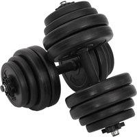 FLAVORA 215kg Heavy Duty Pair Fitness Dumbbells in Black | Size: 0-12 m