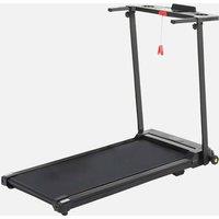 FLAVORA Foldable Electric Walking Pad Treadmill with Bottle Holder in Black | Size: 0-12 m