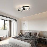 Pheashine Black Square LED Ceiling Light, 36W 4500K Neutral Light, 40.5cm