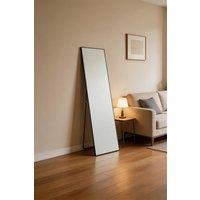 ExtraStar Rectangular Full Length Mirror with Stand or Wall Mount in Black