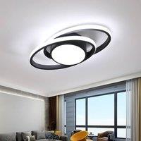 Goeco LED Ceiling Light, 39W, Modern Round Ceiling Lamp 6500K in Black