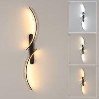 Pheashine Black LED Wall Sconce, 30W, 3-Color Changing 3000-6500K, 100cm Modern