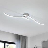 Goeco LED Ceiling Light, Bedroom Chandelier, 30W Modern Interior Light 6500K in Silver