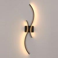 Pheashine Black LED Wall Sconce, 27W 3000K Warm Light, 80cm Modern Wall Lamp