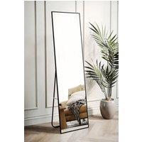 Living and Home Rectangular Full Length Mirror Freestanding Hanging Black