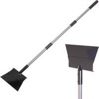 Walensee Heavy-Duty Adjustable Garden Spade 136cm Handle with Foot Pedal in Black