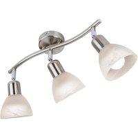 Netlighting Daytona Ceiling Spotlight Bar Nickel Matt ed Glass Shade 3x E14 3000K in Grey