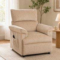 STILVORA Recliner Armchair with Massage, Heat & USB in Beige