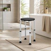 STILVORA Shower Stool Height Adjustable Black