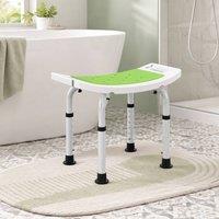 STILVORA Shower Stool with Adjustable Height in Green