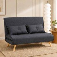 STILVORA Two-Seater Sofa Bed with Adjustable Back in Grey