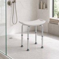 STILVORA Adjustable Shower Stool in White