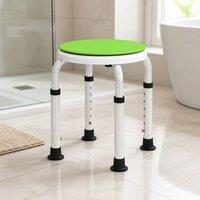 STILVORA Adjustable Shower Stool with Swivel Seat Green
