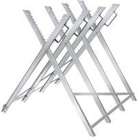 tectake Sawhorse Horst - metal in Grey