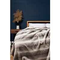 BHS Alaskan Faux Fur Natural Throw