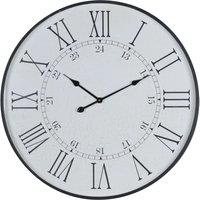 Love Lace Large Embossed Station Clock in White