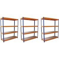 Monstershop 3 x S-Rax Racking 150cm x 50cm in Blue | Size: 150 cm x 50 cm