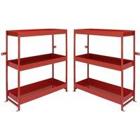 Monstershop Monster Racking Volcano Metal Van Shelving Unit Duo in Red