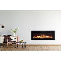 Adam Fires & Fireplaces Orlando Inset / Wall Mounted Electric Fire, 50 Inch in Black