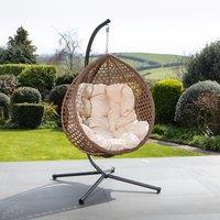 Artemis Home Bradshaw Swing Egg Pod Chair in Cream
