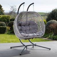 Artemis Home Beauchamp Swinging Double Garden Seat in Dark Grey