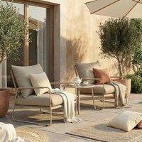 Artemis Home Sorella 2 Seat Patio Conversation Set in Beige